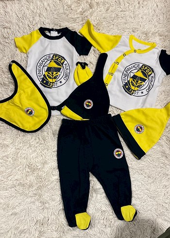Fenerbahçe Bebek 7 Parça Sarı Siyah Set