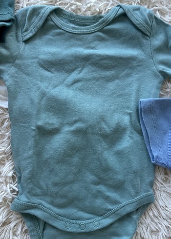 Gri Uzun Kollu Pamuklu Bebek Body - Görsel 4