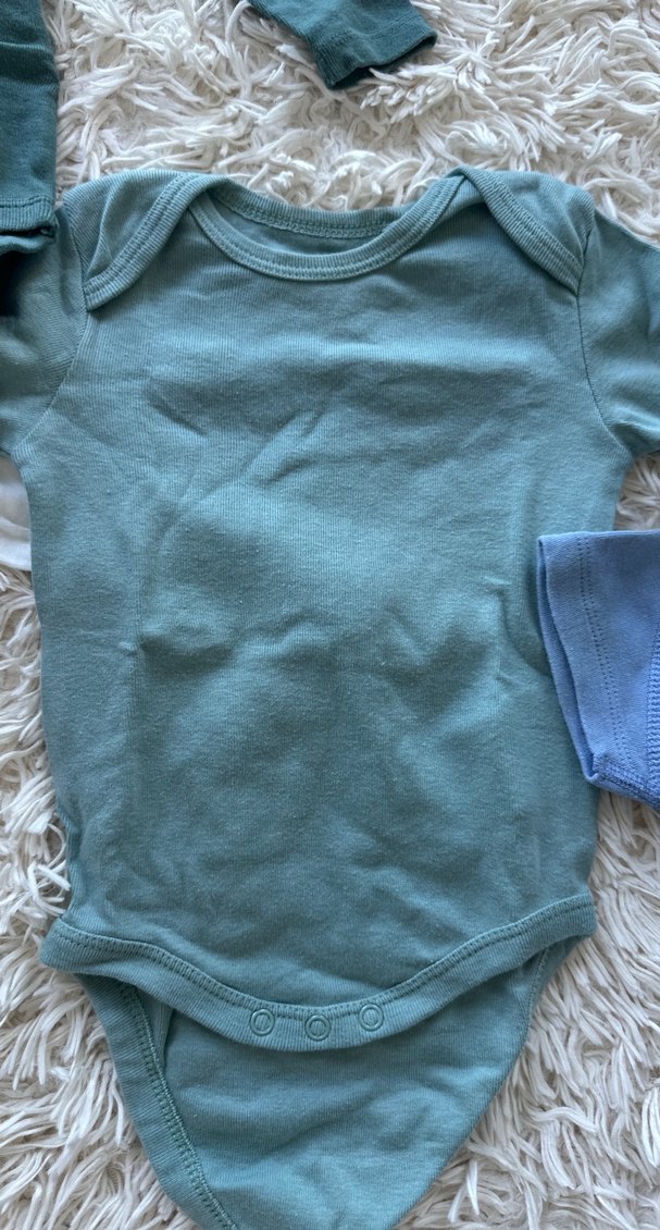 Gri Uzun Kollu Pamuklu Bebek Body - Görsel 4