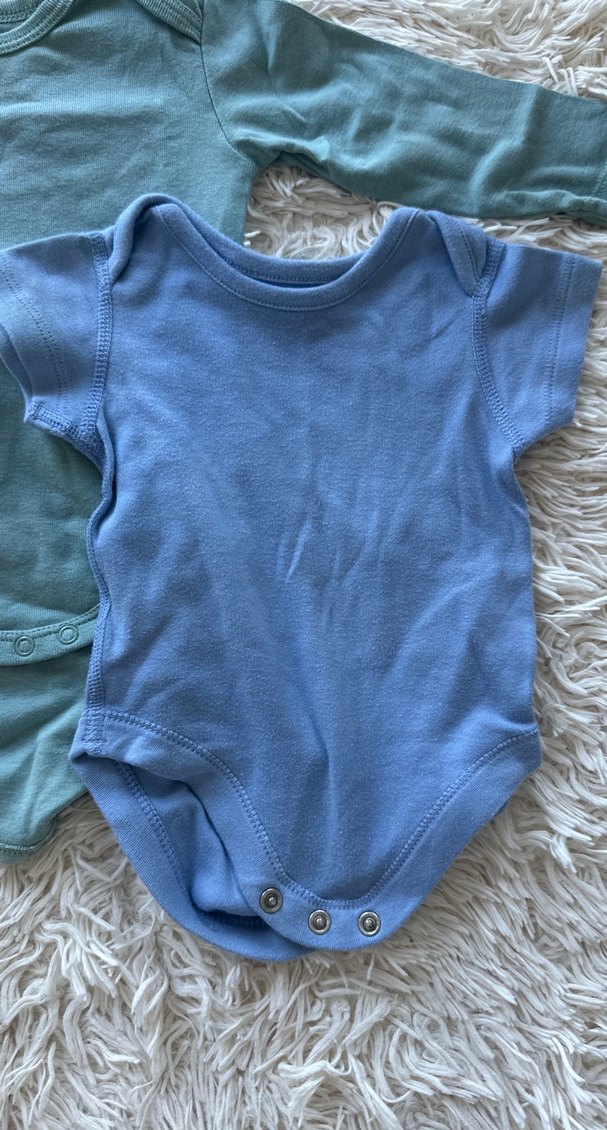 Gri Uzun Kollu Pamuklu Bebek Body - Görsel 5