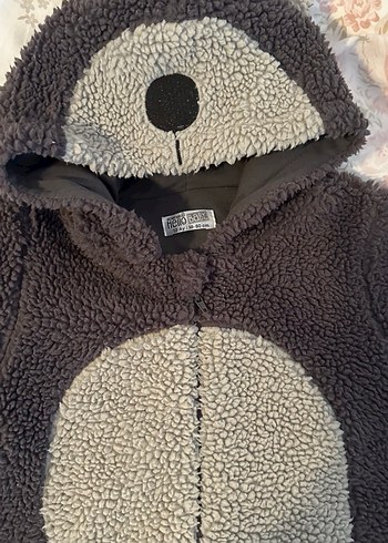 Kahverengi Gri Peluş Bebek Tulumu - Görsel 2