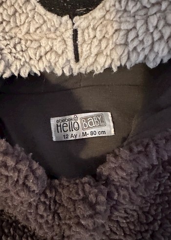 Kahverengi Gri Peluş Bebek Tulumu - Görsel 3