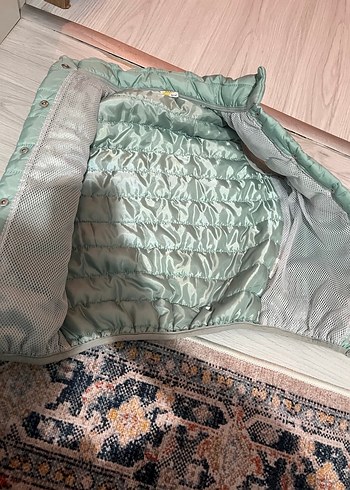 Kız Çocuk Turkuaz Fermuarlı Yelek - Görsel 3