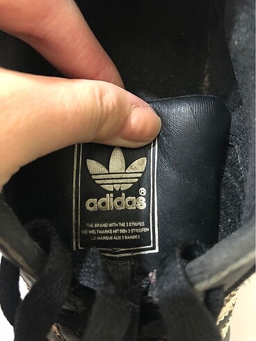 38 Beden siyah Renk Orjinal Adidas superstar