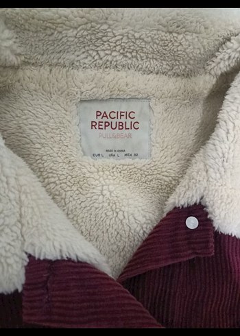 42 Beden bordo Renk Pull&Bear bordo fitilli ceket