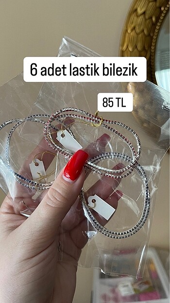6 adet lastik bilezik