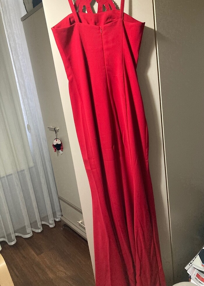 Kırmızı balık model abiye - Görsel 3