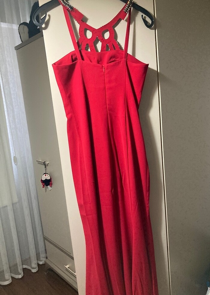 Kırmızı balık model abiye - Görsel 4