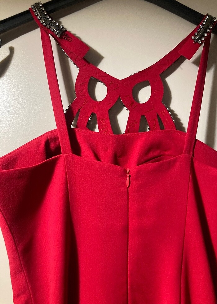 Kırmızı balık model abiye - Görsel 5