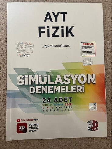 3D AYT Fizik Denemeleri