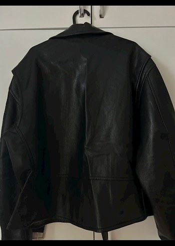 Mango Siyah Biker Deri Ceket