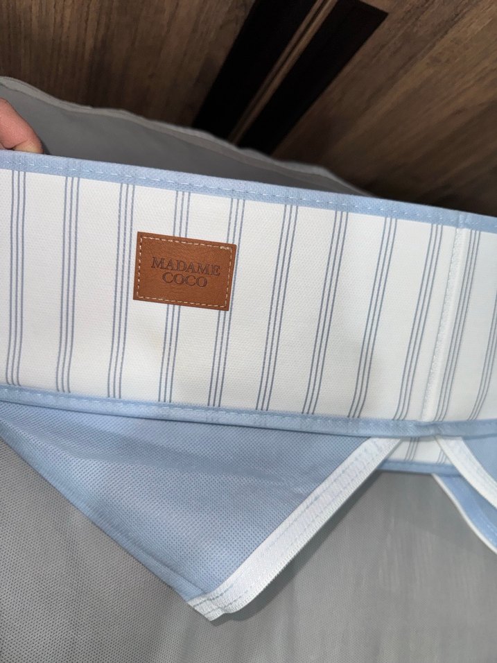 Mavi Gri Katlanabilir Dolap Organizer Seti - Görsel 3