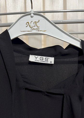 Siyah Kadın Mini Tunik, Uzun Kollu, Salaş Kesim - Görsel 2