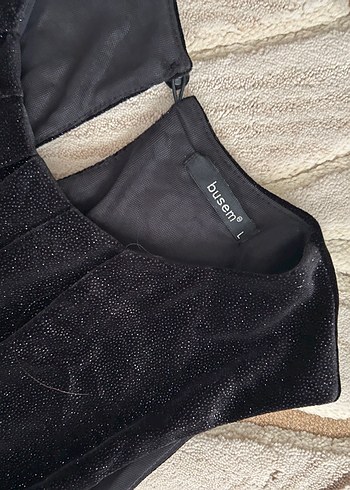 Siyah simli elbise - Görsel 3