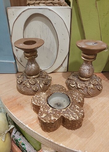 Vintage şamdan mumluk 