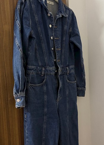 MANGO TULUM Kadın Lacivert Denim Uzun Tulum