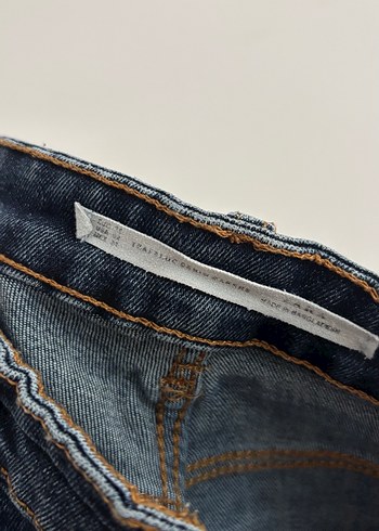 xs Beden Zara Koyu Lacivert Kadın Bağcıklı Skinny Jean
