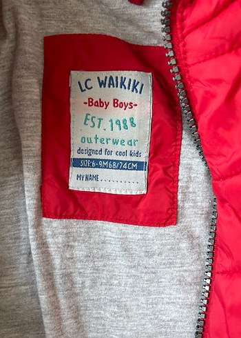 Kapüşonlu Kırmızı Erkek Çocuk Yeleği - Görsel 3