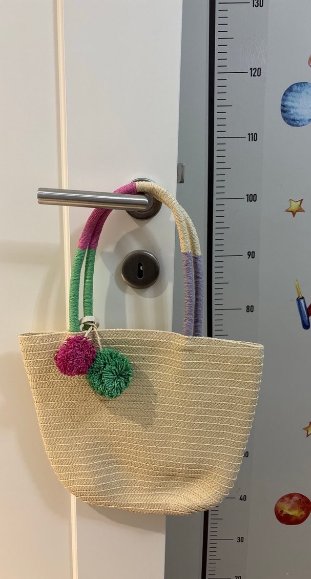 Püsküllü Pembe Bohem Plaj Çantası - Görsel 2