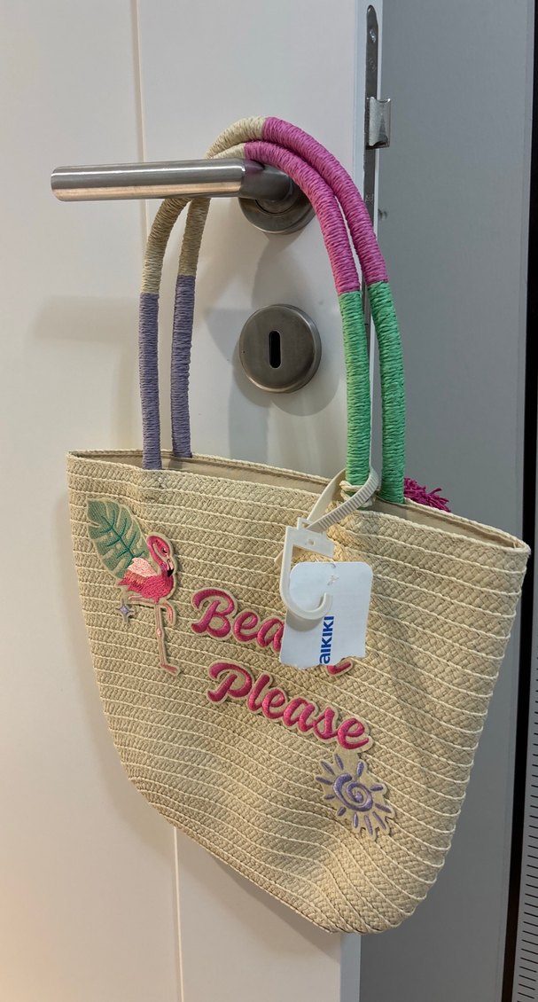 Püsküllü Pembe Bohem Plaj Çantası - Görsel 4