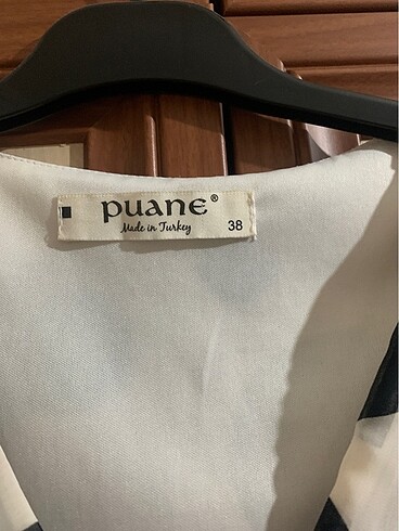 Puane Siyah beyaz elbise