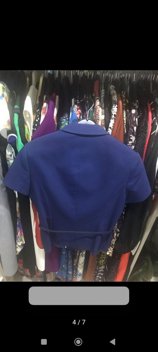 Kadın Lacivert Kısa Kollu Ceket-Blazer - Görsel 3