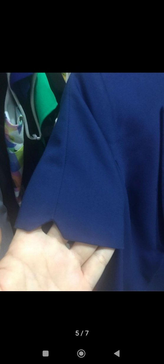 Kadın Lacivert Kısa Kollu Ceket-Blazer - Görsel 4