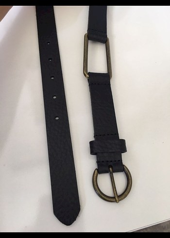 Koyu Füme Siyah Gerçek Deri Kadın Kemer - Görsel 3