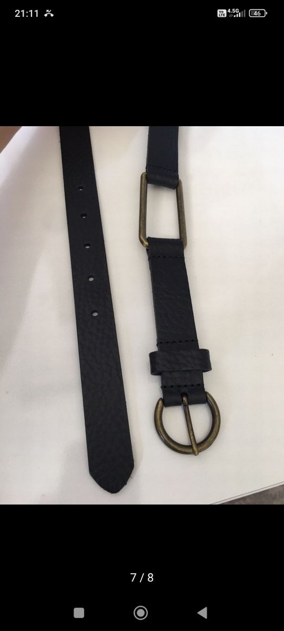 Koyu Füme Siyah Gerçek Deri Kadın Kemer - Görsel 3