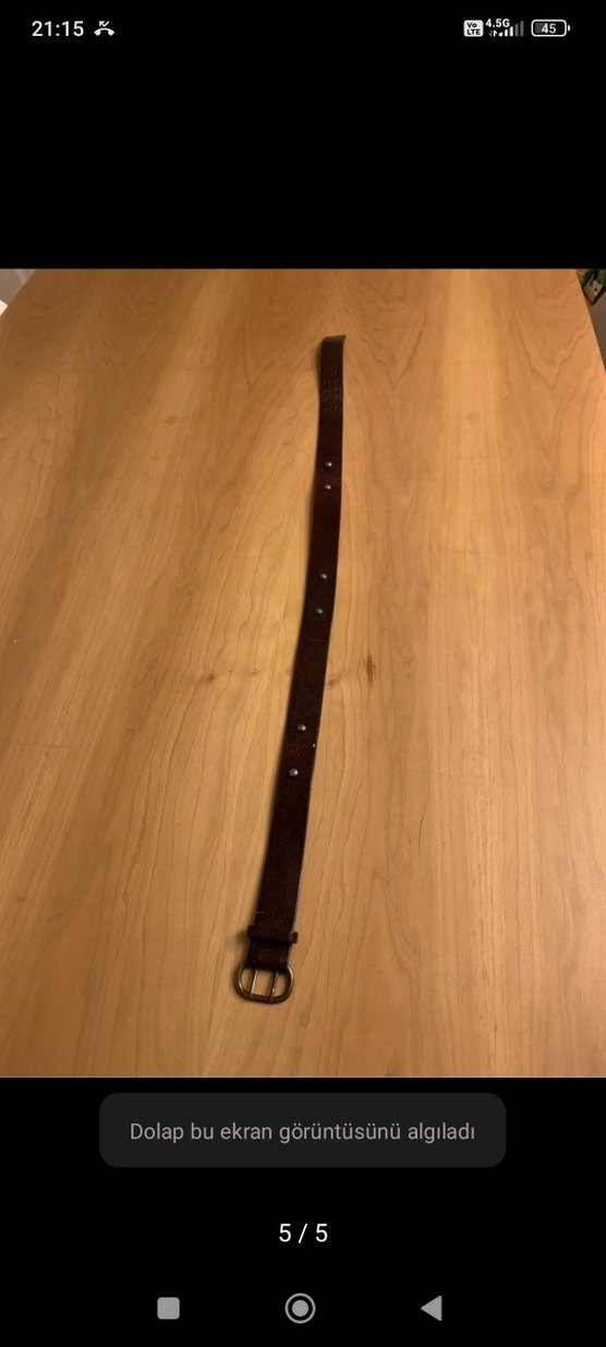 Koyu Acı Kahverengi Gerçek Deri Kemer - Görsel 5