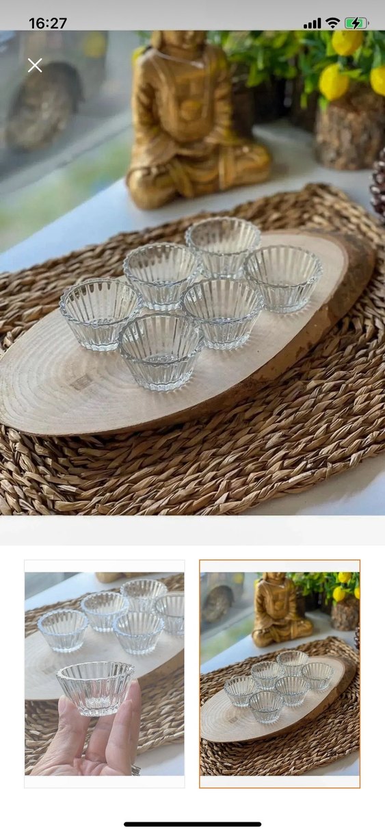 Şeffaf Desenli Mini Cam Bardak - Görsel 5