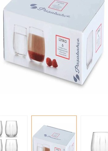 Şeffaf 6'lı Çizgili Su Bardağı Seti - Görsel 2