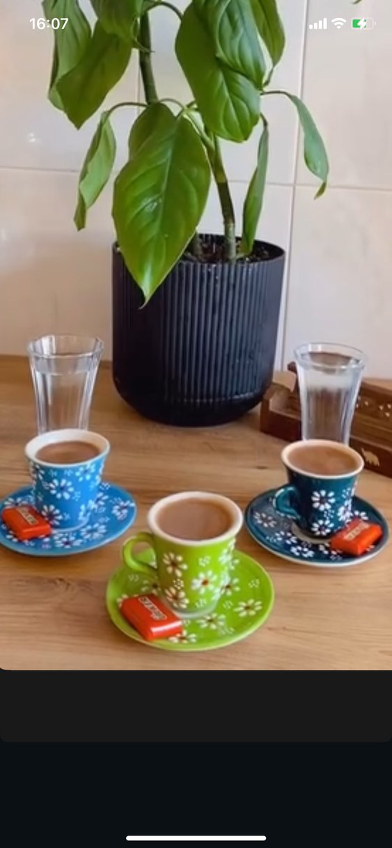 Çiçek Desenli Renkli Seramik Fincan Takımı - Görsel 4