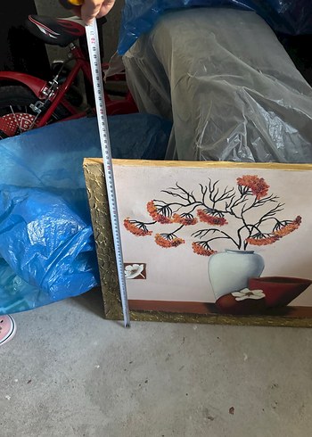 Beyaz Vazo ve Çiçekli Tablo - Görsel 5