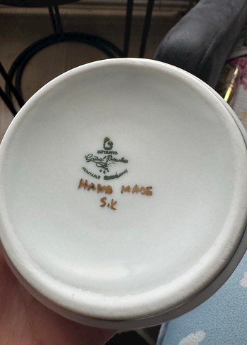 Klasik Çiçek Desenli Porselen Küllük - Görsel 3