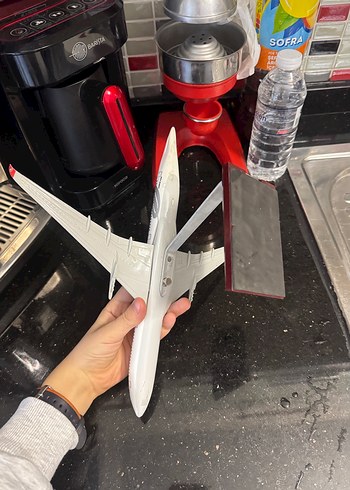 Beyaz Turkish Airlines Uçak Maketi - Görsel 7