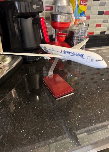 Beyaz Turkish Airlines Uçak Maketi - Görsel 8
