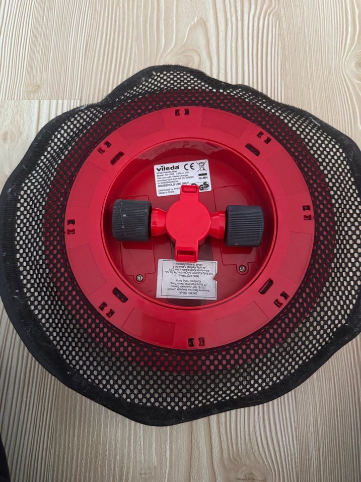 Vileda Kırmızı Elektrikli Süpürge Mop - Görsel 3