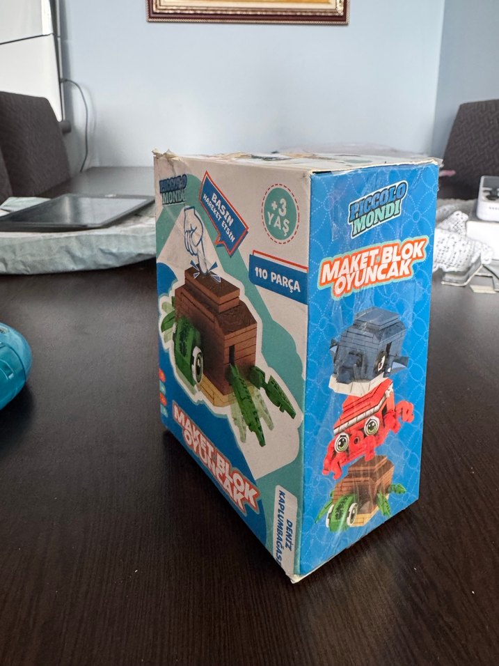 110 Parça Kahverengi Kaplumbağa Maket Blok - Görsel 2