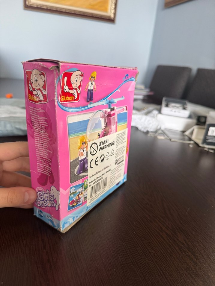 Sluban Kızlar İçin Pastel Pembe Helikopter Lego - Görsel 2