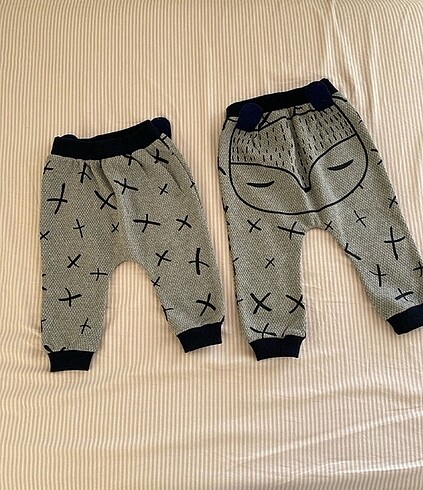 2 adet Desenli çocuk alt pijama