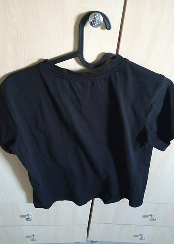 Baskılı Siyah Mini tshirt - Görsel 4