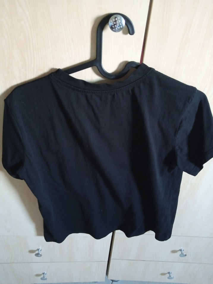 Baskılı Siyah Mini tshirt - Görsel 4