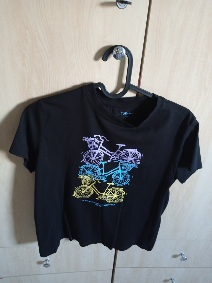 Baskılı Siyah Mini tshirt - Görsel 2