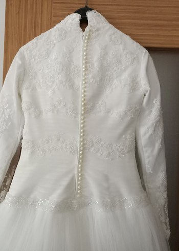 Gelinlik Uzun Kollu Beyaz prenses model Vintage Gelinlik