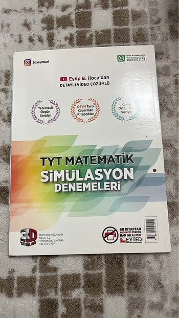  3D yayınları Tyt Matematik Deneme