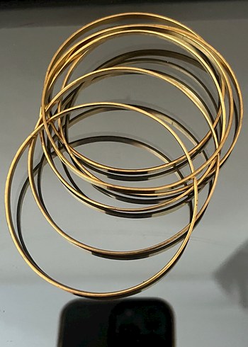 Accessorize  Minimal Altin İnce Bilezik Seti Ajda Bilezik Kibrit Model