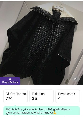 Siyah Kürklü Kadın Mont, Uzun Kollu, Regular Fit