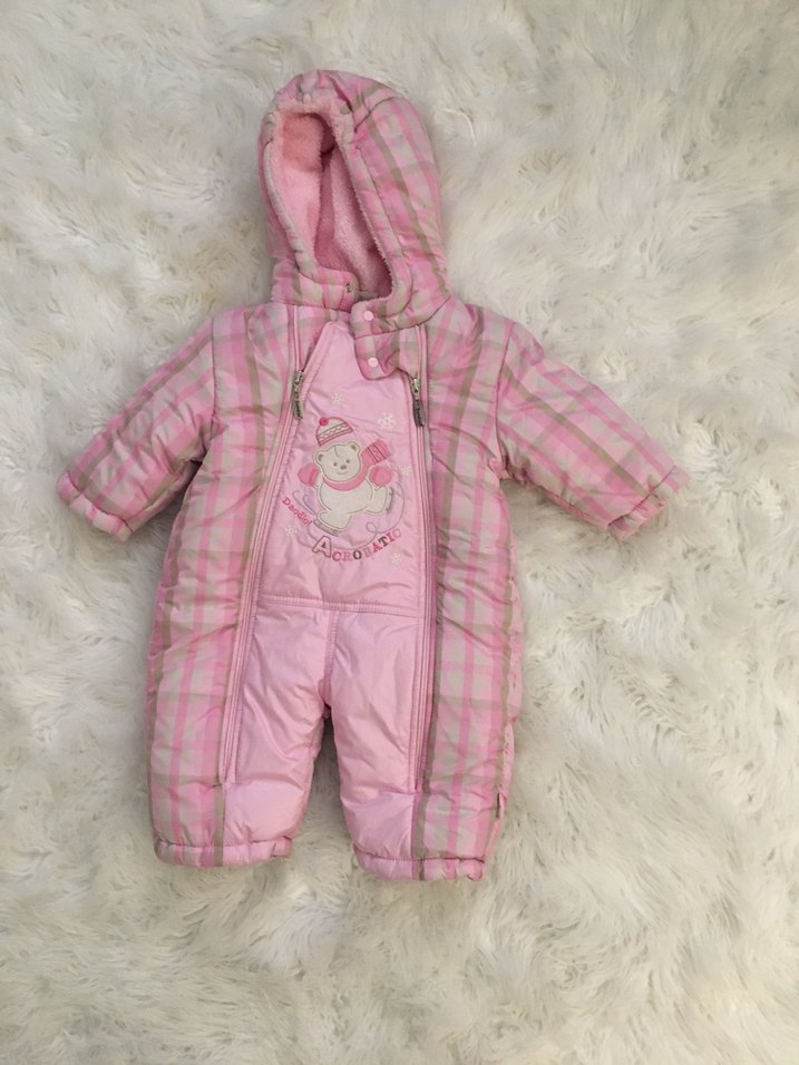 Pembe Kürklü Bebek Kış Tulumu - Görsel 2