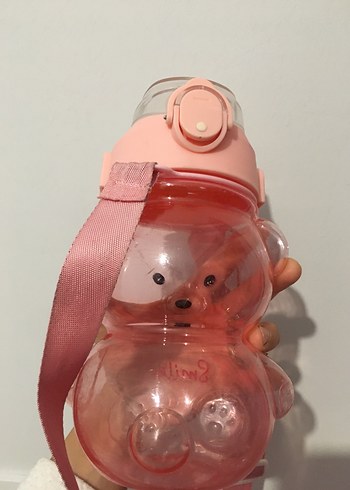 Pembe Ayıcık Tasarımlı Çocuk Matara - Görsel 2